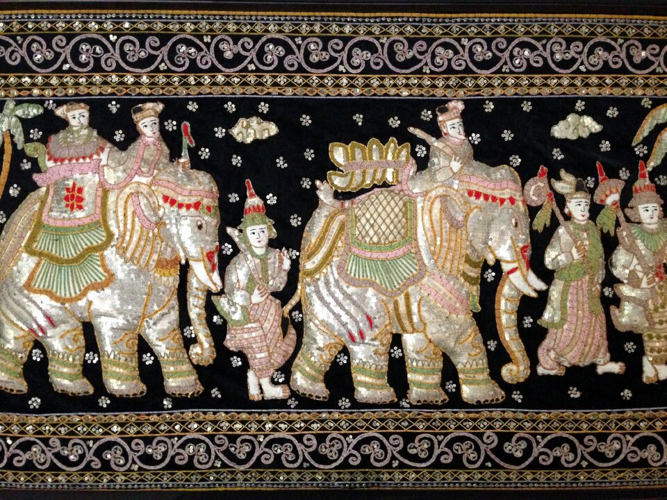 Elephants wall hanging