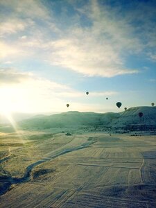 Sunshine snow hot air balloon