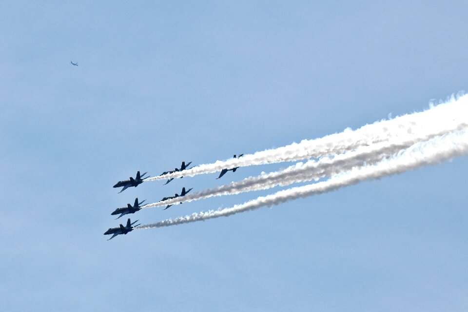 Blue sky air show