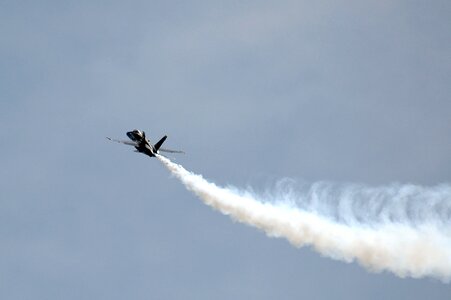 Air show blue flight photo