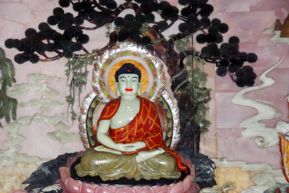 Religion jade statue buddhist temple