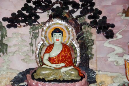 Religion jade statue buddhist temple photo
