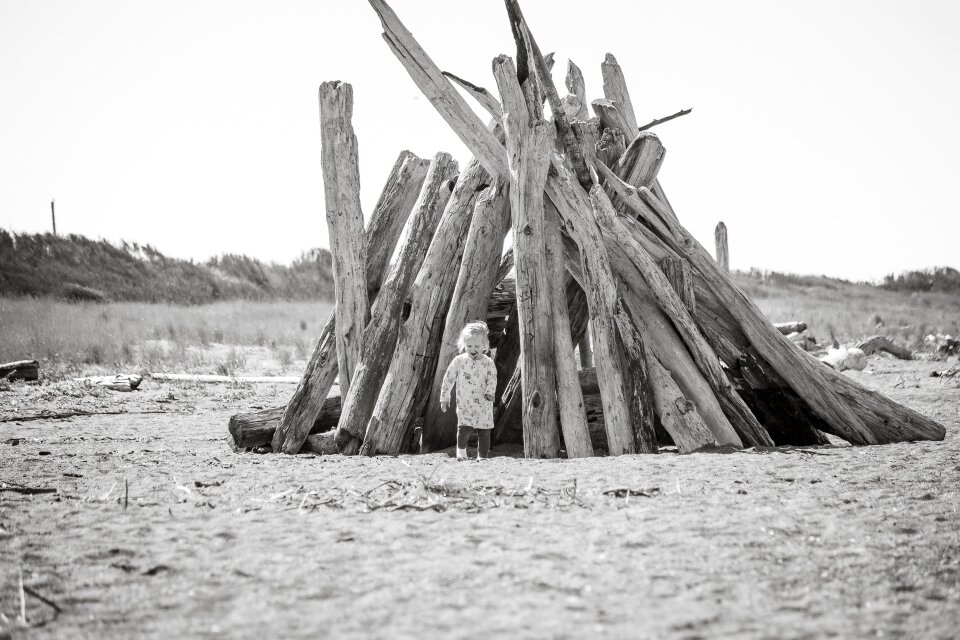 Child black and white