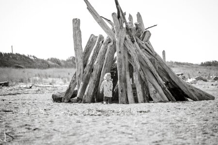 Child black and white