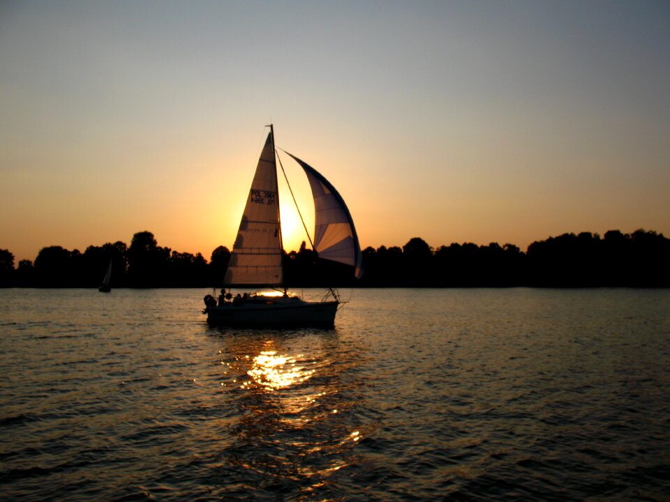 Sunset view boat