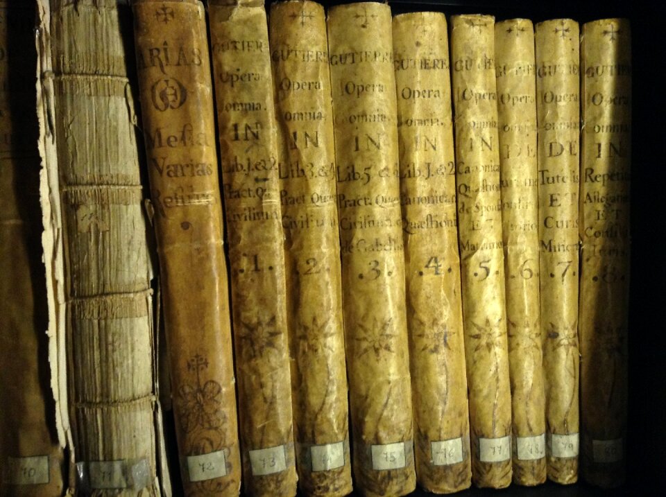 Old library parchment