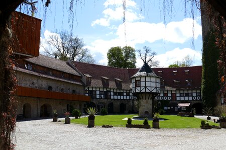 Pigeon tower moated castle historically
