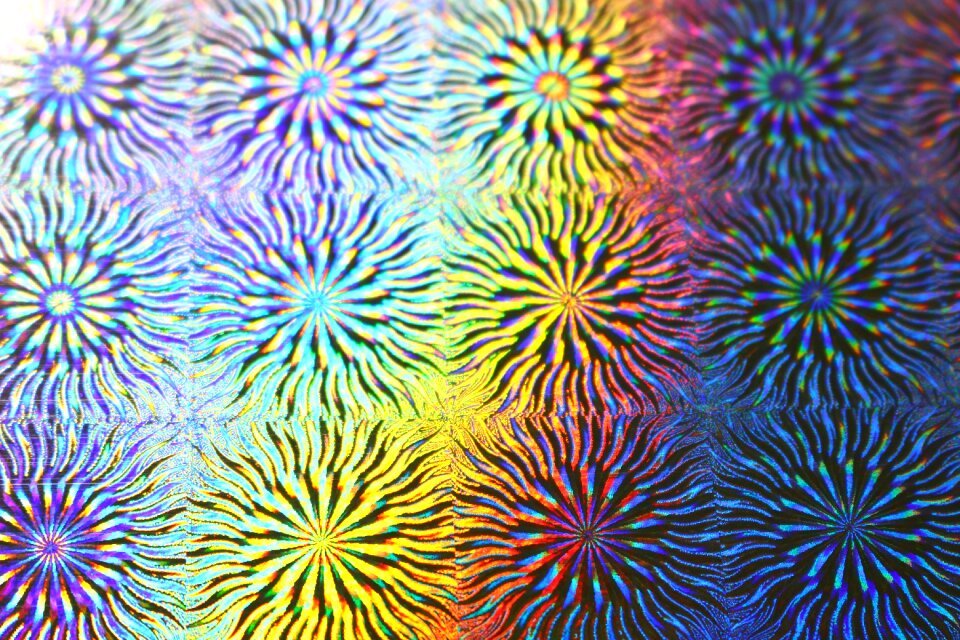 Paper hologram rainbow