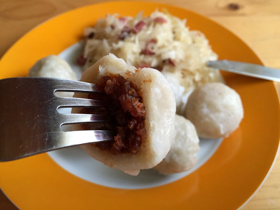 Dumpling sauerkraut sausage dumpling