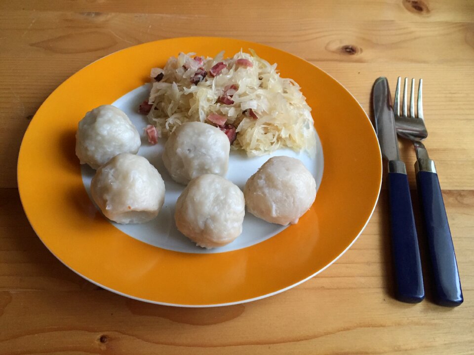 Sausage dumpling meat dumplings selchspeckknödel