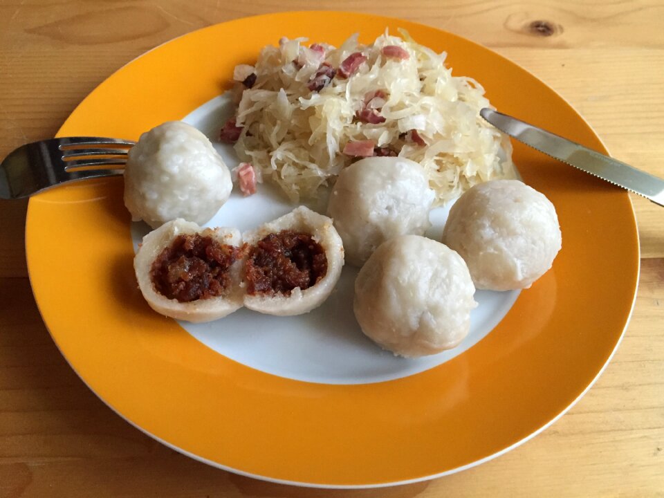 Sausage dumpling meat dumplings selchspeckknödel