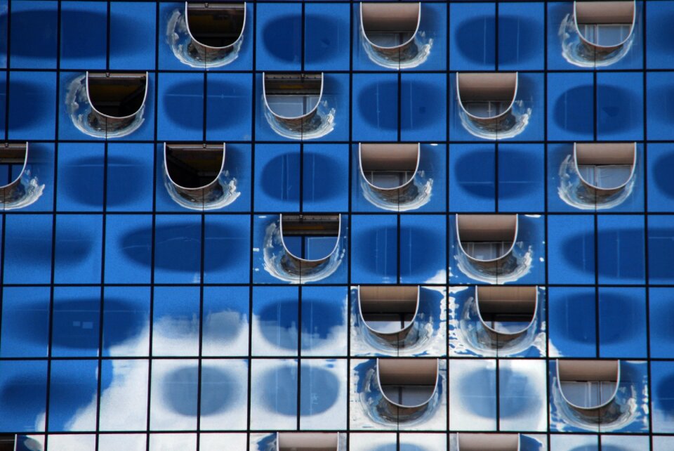 Modern glass elbe philharmonic hall