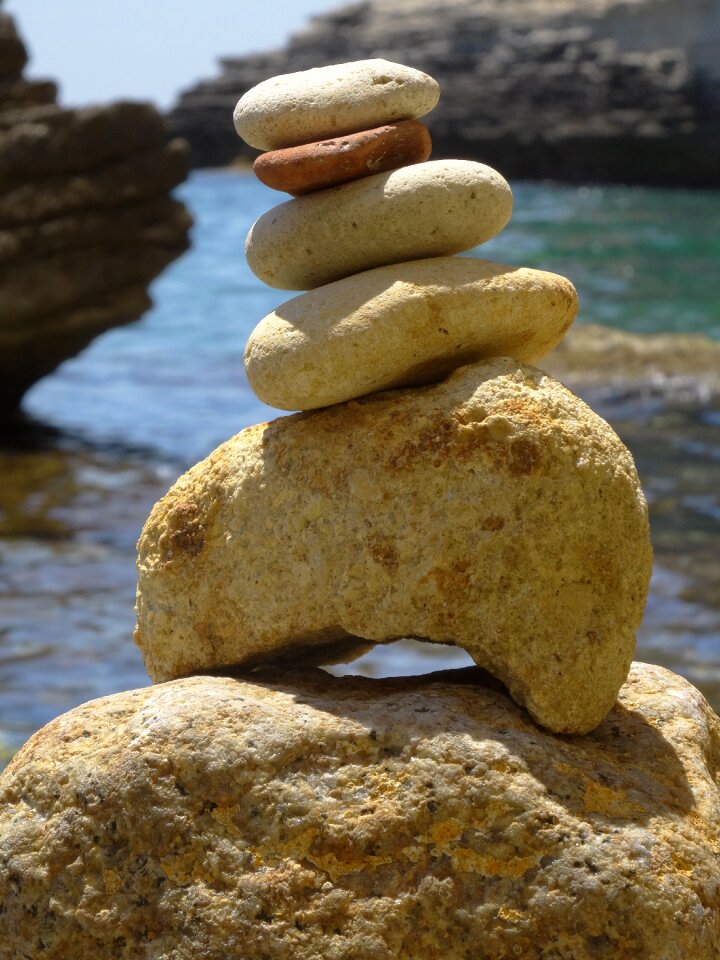 Sculpture pierre balance