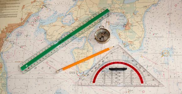 Compass protractor ruler