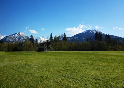 Alpine panorama frühlingsanfang