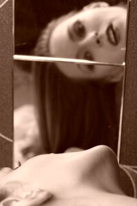 Mirror sepia photo