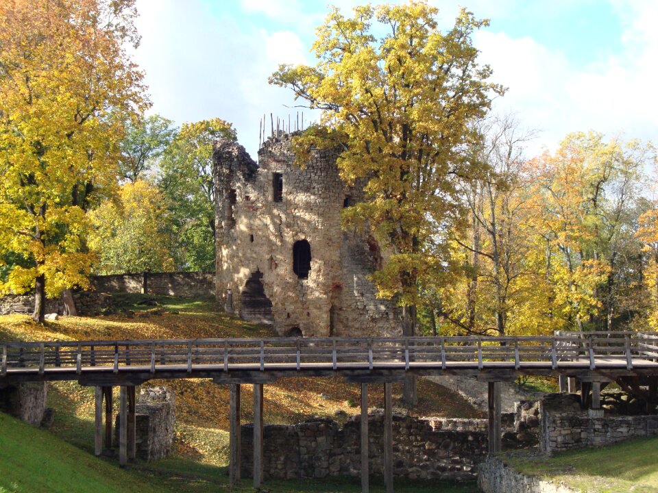 Cesis castle latvia sunny