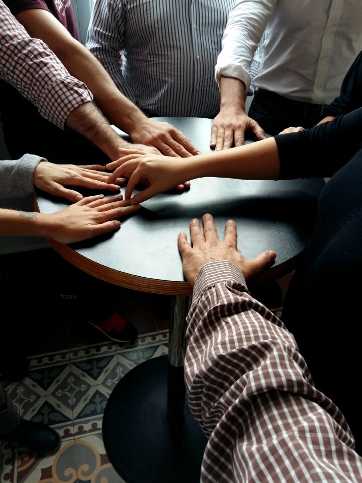Hands joined labor esteem