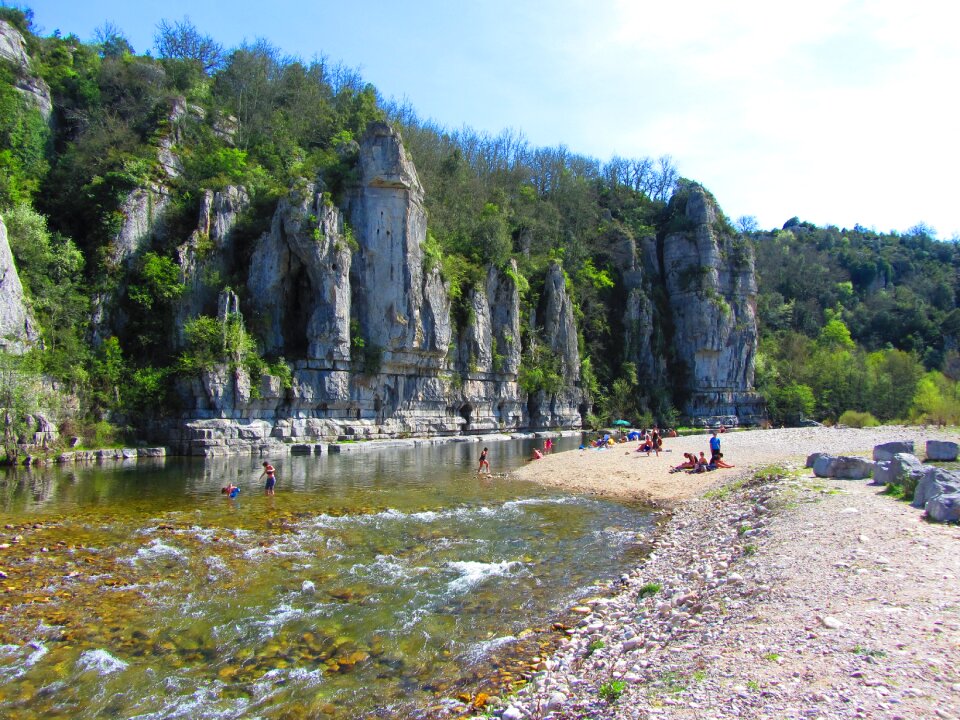 Ardeche gorge green summer