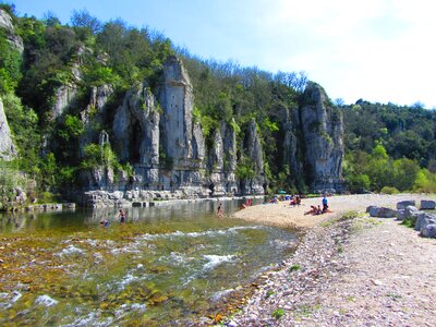 Ardeche gorge green summer