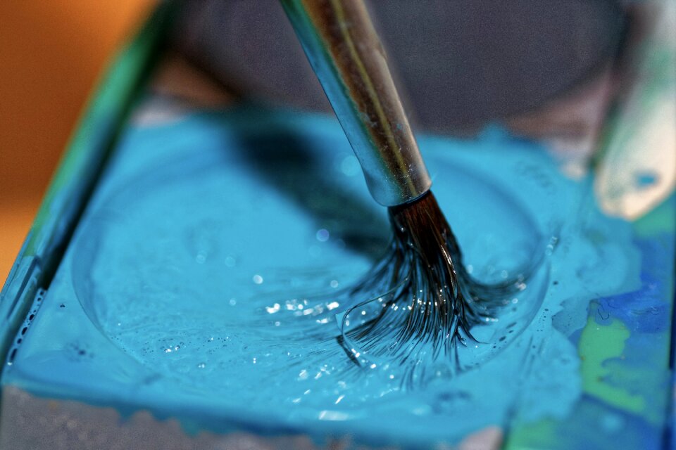Hair brush brush hair watercolor