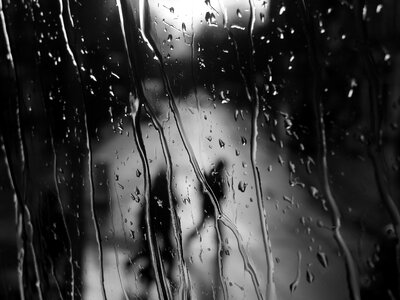 Water rain water glass