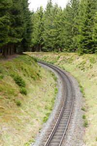 Narrow gauge harzquerbahn curve photo