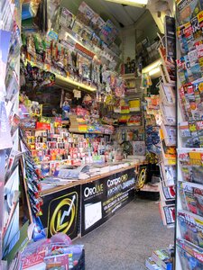 Business news stand market photo