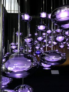 Art light glass purple