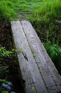 Wooden creek crossing