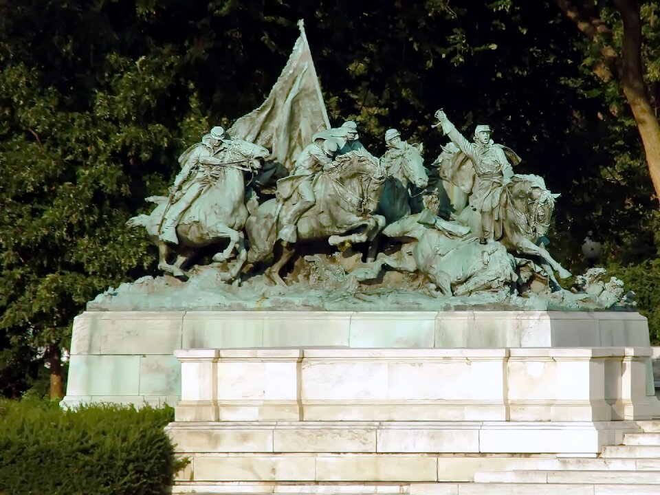 Cavalry bronze heroic charge