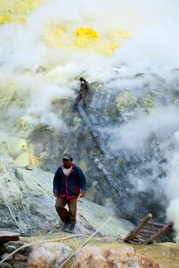 Indonesia bromo steam photo