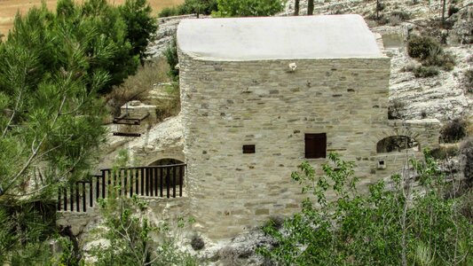 Orthodox stone built cave photo