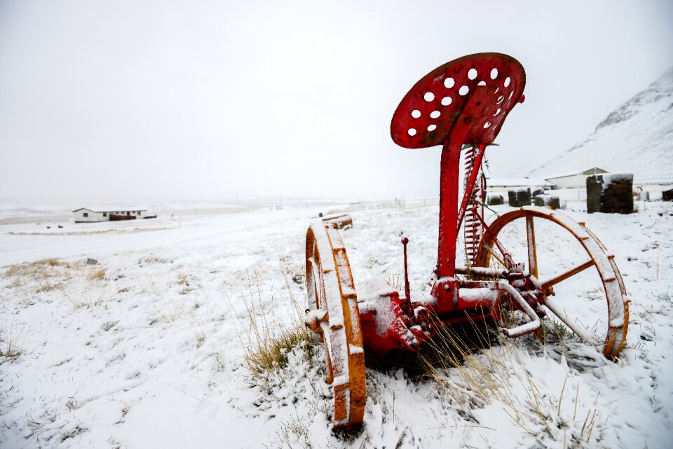 Snow agricultural machine white