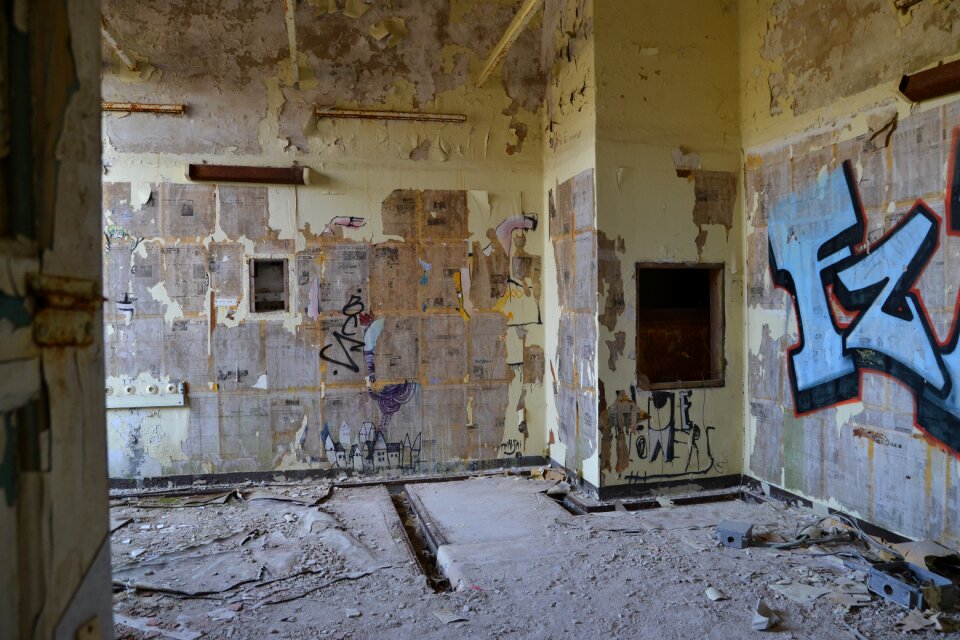 Abandoned dilapidated architecture