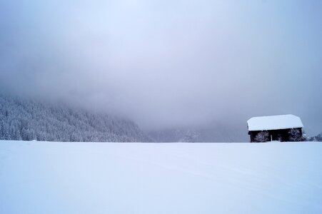 Snow mountains skiing photo