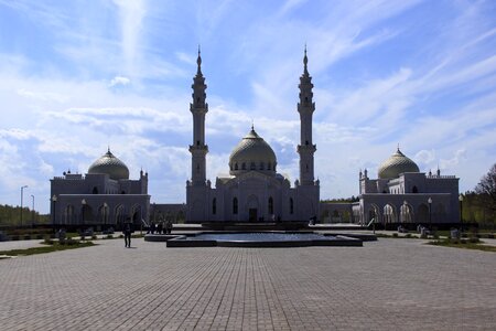 White mosque bulgarians sky photo