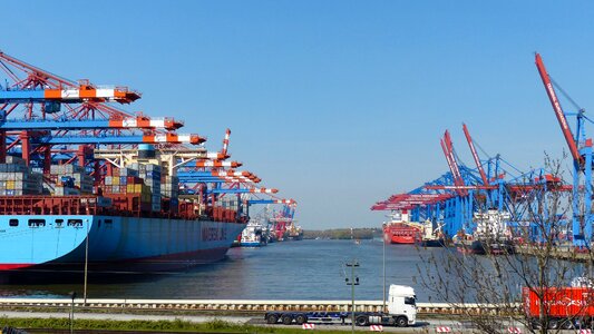 Container ship port cargo photo