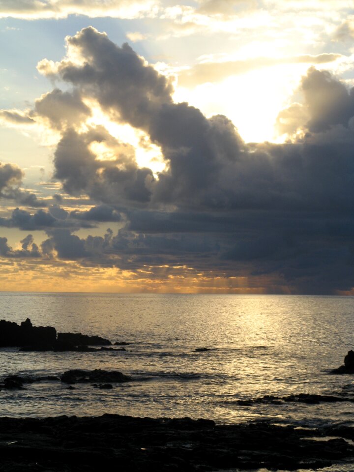 Clouds twilight lying