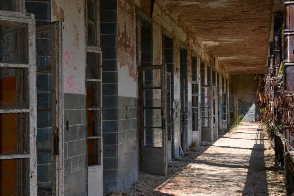 Abandoned dilapidated architecture