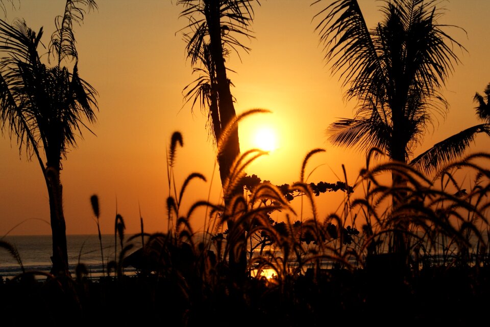 Coast sun silhouette