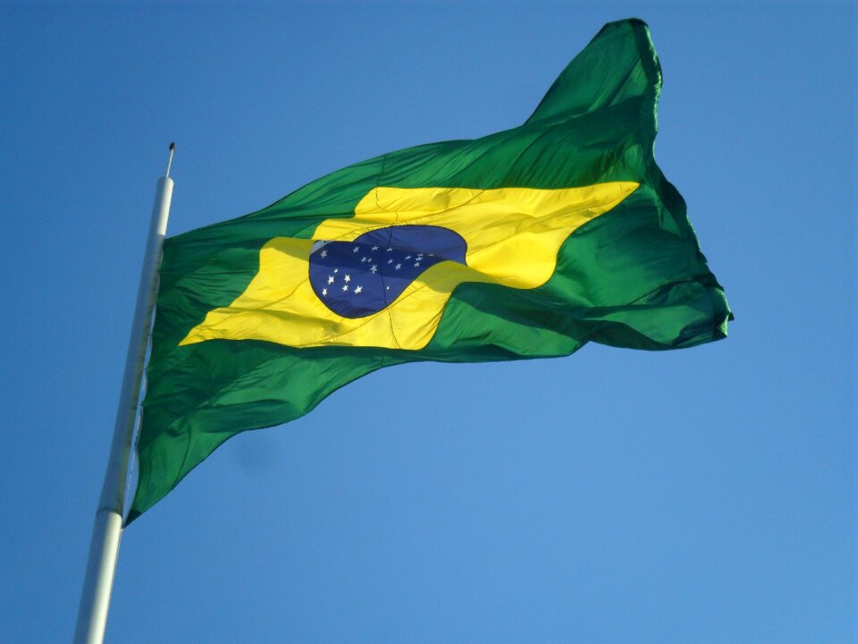 Flag green and yellow independence day