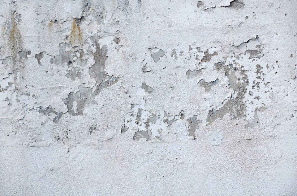 Damaged peeled old