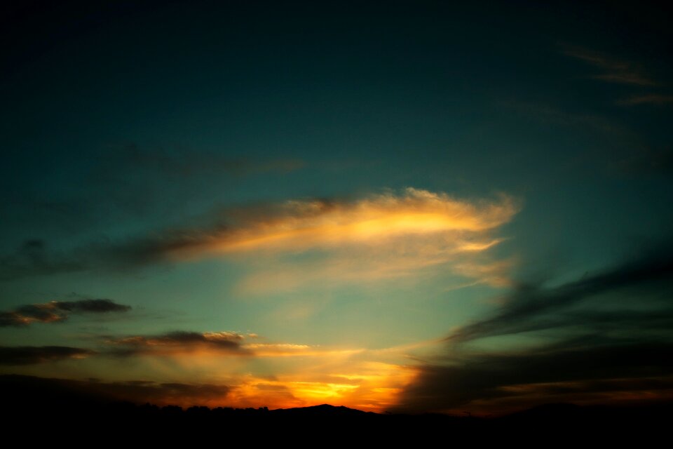 In the evening nature cloud