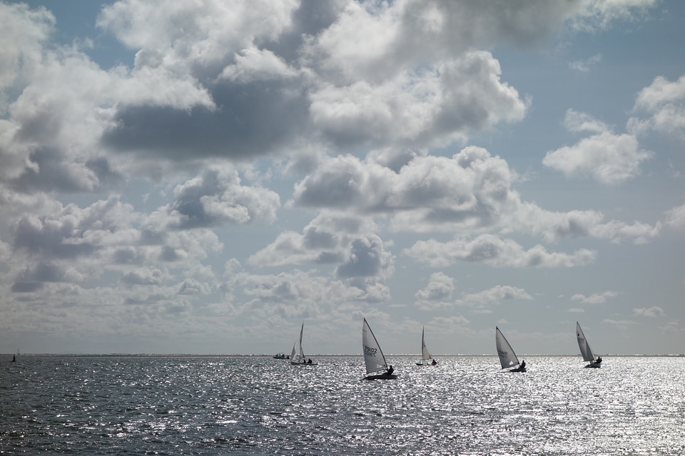 Sea sailboat nautical