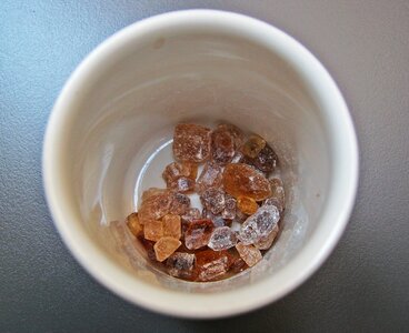 Brown sugar brown crystals photo
