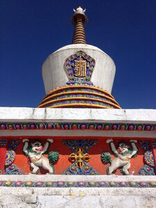 Religion blue sky tibetan buddhism photo