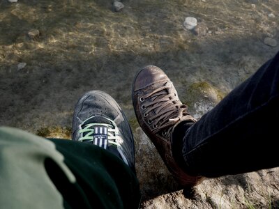 Feet outdoor river
