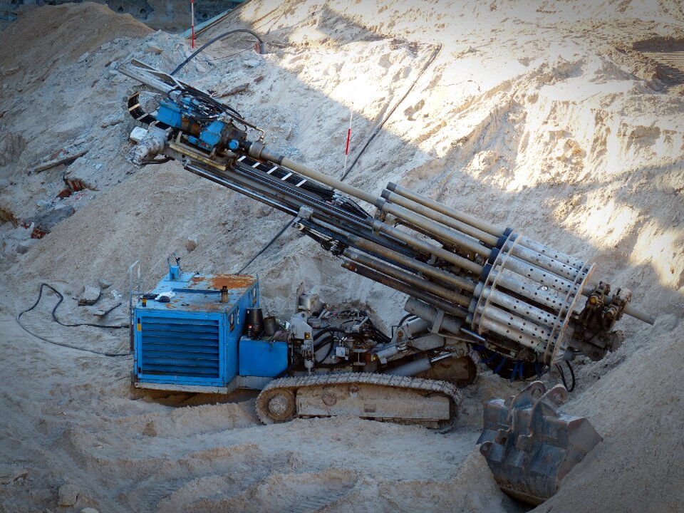 Lines drill construction work