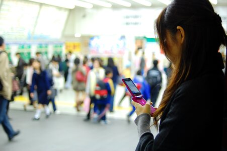 Shibuya station waiting for someone night